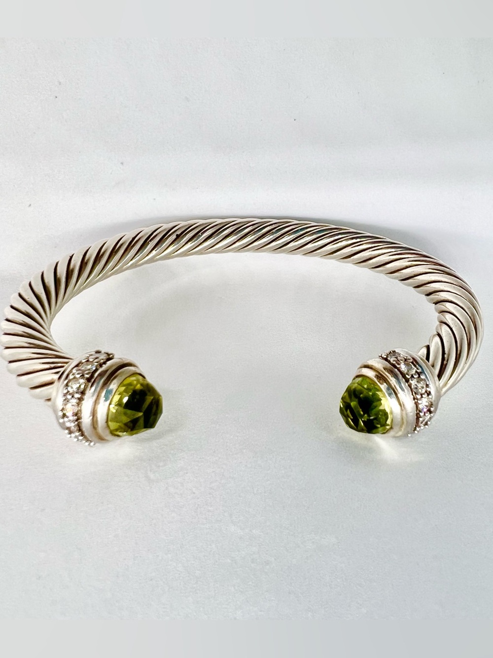 David Yurman 7mm Lemon Citrine Diamond Bracelet